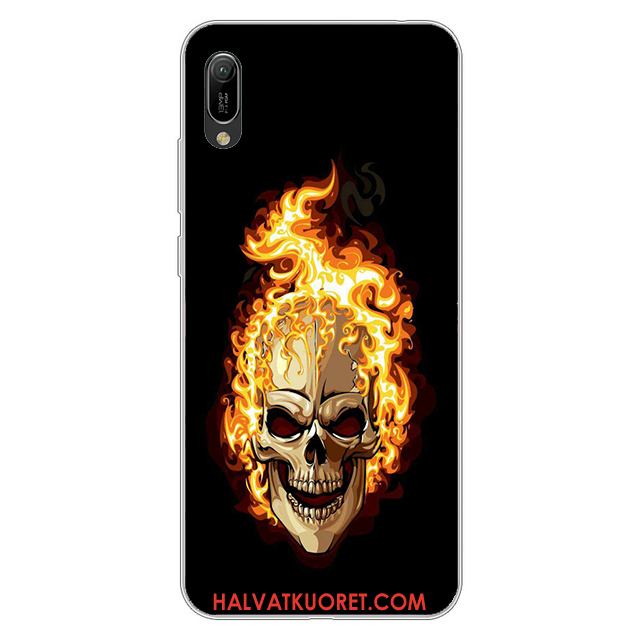 Huawei Y6 2019 Kuoret Jauhe Pehmeä Neste Murtumaton, Huawei Y6 2019 Kuori Silikoni Suojaus
