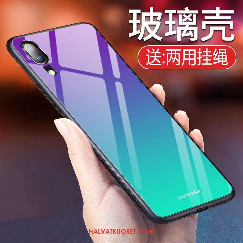 Huawei Y6 2019 Kuoret Murtumaton All Inclusive Kotelo, Huawei Y6 2019 Kuori Kaltevuus Violetti