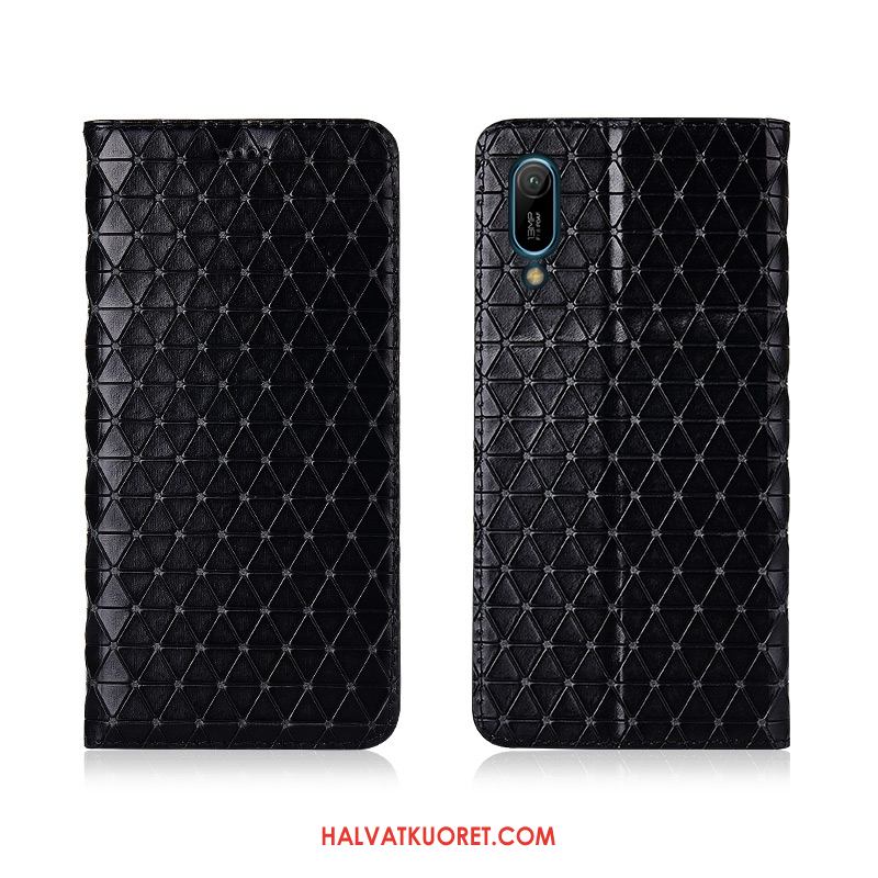 Huawei Y6 2019 Kuoret Silikoni Aito Nahka, Huawei Y6 2019 Kuori Pleedi Puhelimen Braun