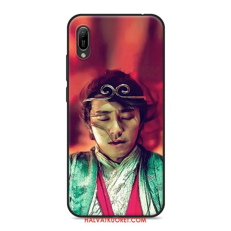 Huawei Y6 2019 Kuoret Silikoni Musta Rakastunut, Huawei Y6 2019 Kuori Pehmeä Neste