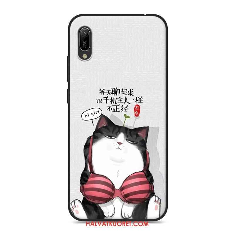 Huawei Y6 2019 Kuoret Silikoni Musta Rakastunut, Huawei Y6 2019 Kuori Pehmeä Neste