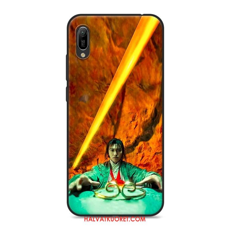Huawei Y6 2019 Kuoret Silikoni Musta Rakastunut, Huawei Y6 2019 Kuori Pehmeä Neste