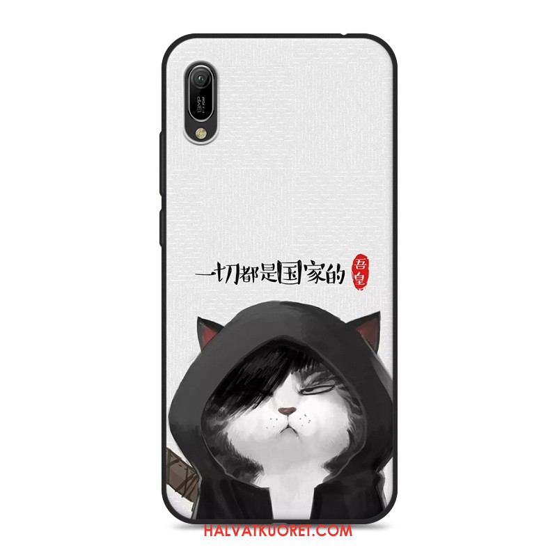 Huawei Y6 2019 Kuoret Silikoni Musta Rakastunut, Huawei Y6 2019 Kuori Pehmeä Neste