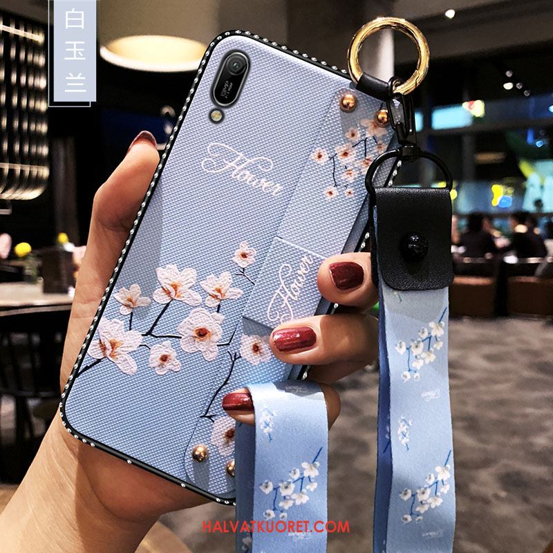 Huawei Y6 2019 Kuoret Silikoni Pehmeä Neste Valkoinen, Huawei Y6 2019 Kuori Kotelo Puhelimen