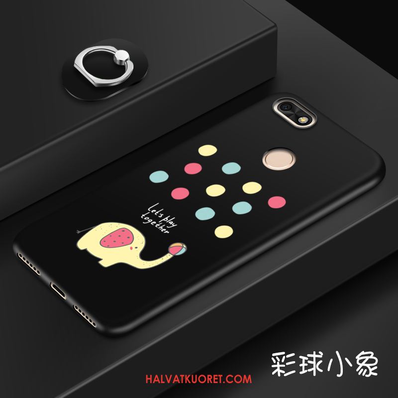 Huawei Y6 Pro 2017 Kuoret Monivärinen Puhelimen Pehmeä Neste, Huawei Y6 Pro 2017 Kuori Keltainen Sarjakuva