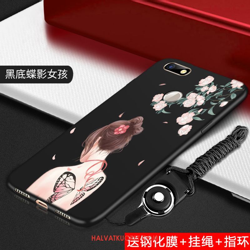 Huawei Y6 Pro 2017 Kuoret Musta Pesty Suede Puhelimen, Huawei Y6 Pro 2017 Kuori All Inclusive