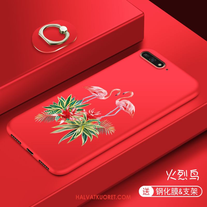 Huawei Y7 2018 Kuoret Kotelo Pehmeä Neste Luova, Huawei Y7 2018 Kuori Ihana Puhelimen