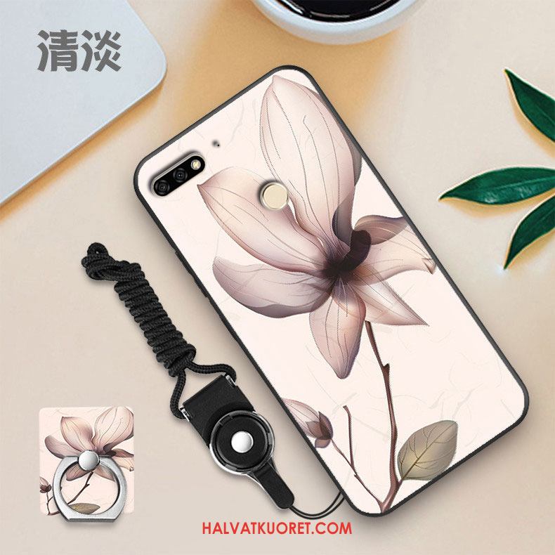 Huawei Y7 2018 Kuoret Näytönsuojus Valkoinen Persoonallisuus, Huawei Y7 2018 Kuori Karkaisu