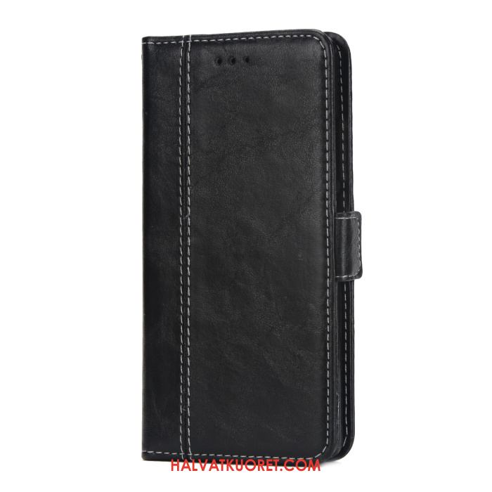 Huawei Y7 2018 Kuoret Simpukka Liiketoiminta Aito Nahka, Huawei Y7 2018 Kuori Murtumaton Kotelo Braun