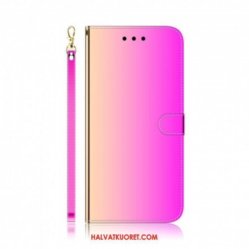Kotelot Huawei P50 Pro Keinonahkainen Peilin Kansi
