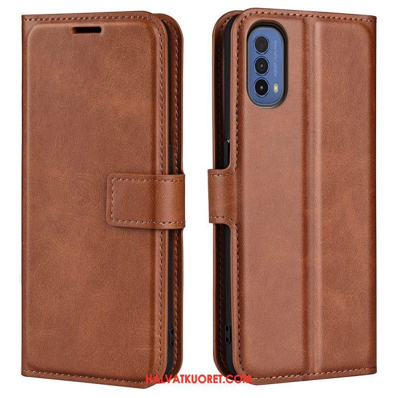 Kotelot Moto E40 / E30 / E20 Ohut Extreme Leather -efekti