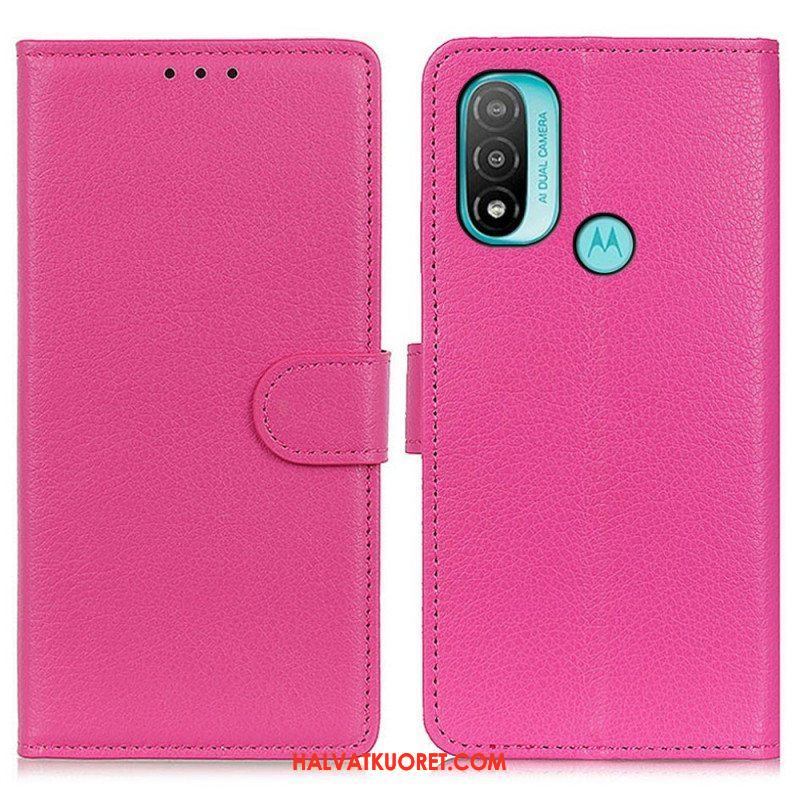 Kotelot Moto E40 / E30 / E20 Perinteisesti Litsi