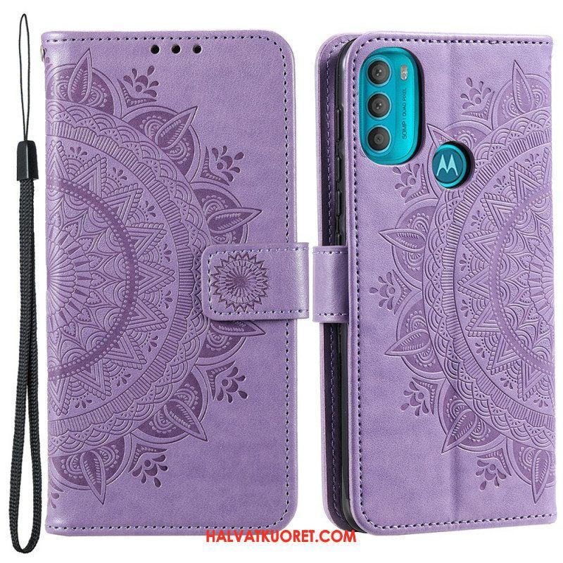 Kotelot Moto G71 5G Auringon Mandala