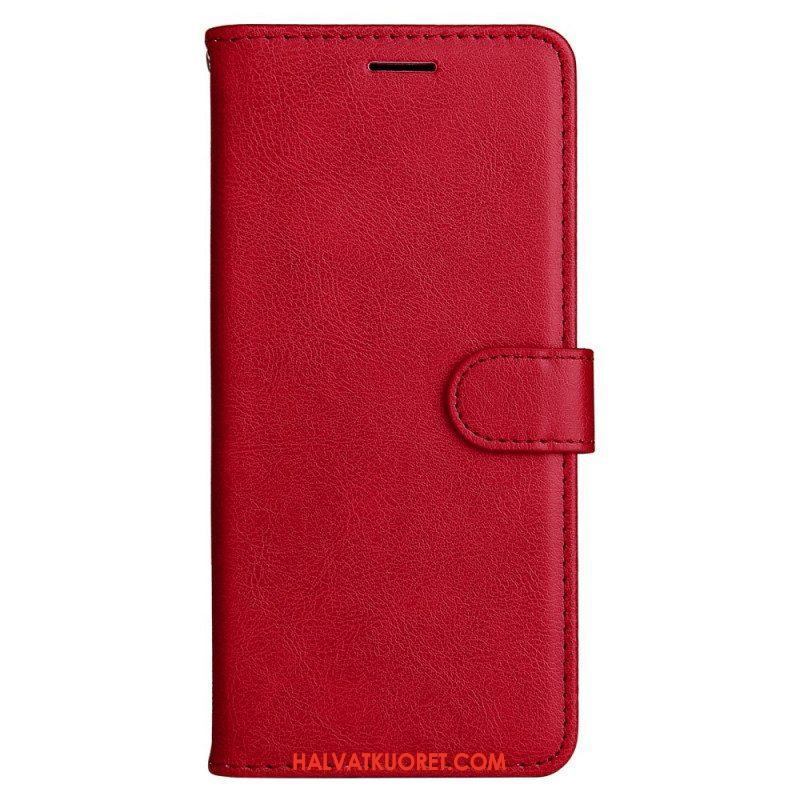 Kotelot OnePlus 10 Pro 5G Suojaketju Kuori Strappy Plain Leather Style