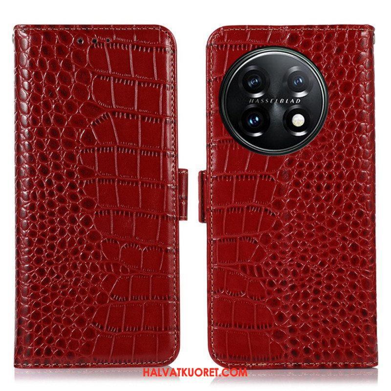 Kotelot OnePlus 11 5G Crocodile Style Rfid