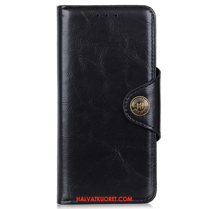 Kotelot OnePlus Nord 2T 5G Keinonahkainen Vintage-painike