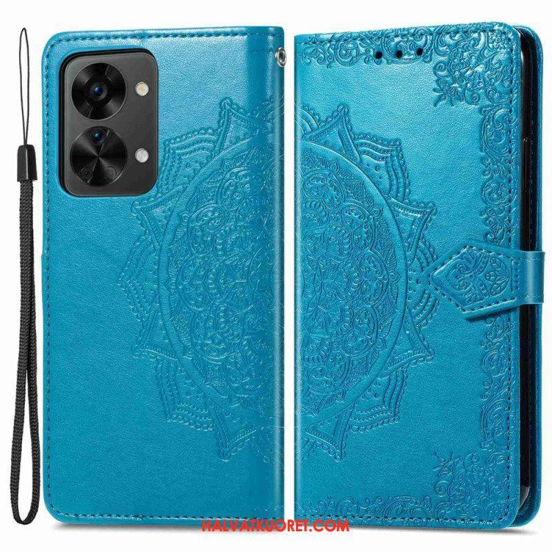 Kotelot OnePlus Nord 2T 5G Suojaketju Kuori Mandala Strap -korttipidike