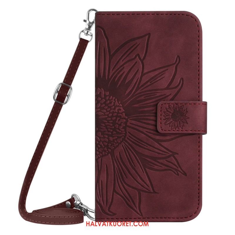 Kotelot Oneplus 13r Auringonkukkakuvioinen Olkahihna