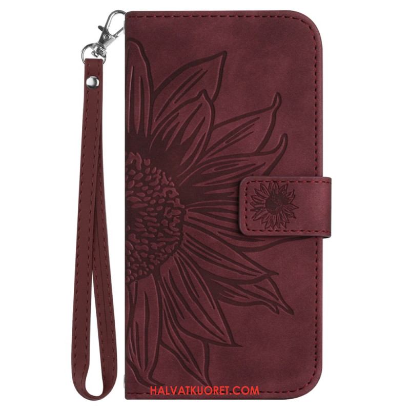 Kotelot Oneplus 13r Auringonkukkakuvioinen Ranneke