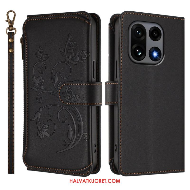 Kotelot Oneplus 15 Kukallinen Lompakko Hihnalla Suojakuori