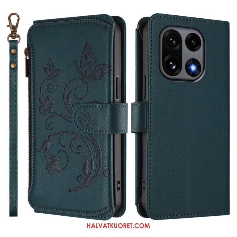 Kotelot Oneplus 15 Kukallinen Lompakko Hihnalla Suojakuori