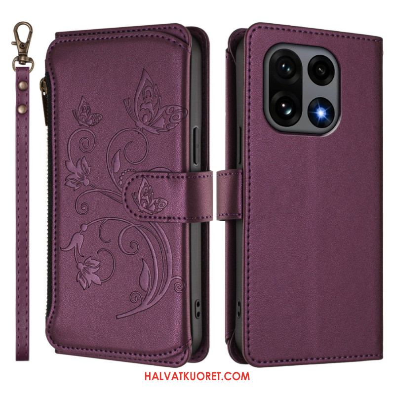 Kotelot Oneplus 15 Kukallinen Lompakko Hihnalla Suojakuori