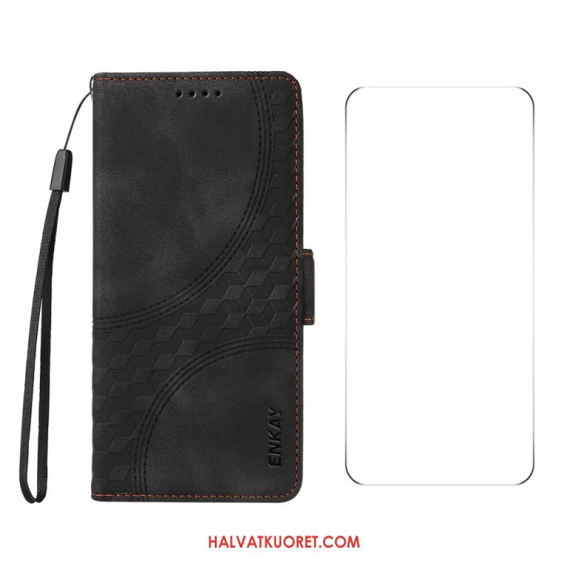 Kotelot Oneplus Nord 4 Kuviointi Karkaistulla Lasisella Näytönsuojalla