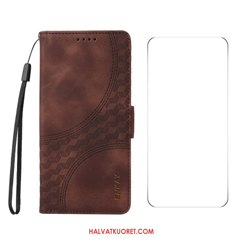 Kotelot Oneplus Nord 4 Kuviointi Karkaistulla Lasisella Näytönsuojalla