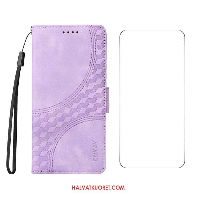 Kotelot Oneplus Nord 4 Kuviointi Karkaistulla Lasisella Näytönsuojalla