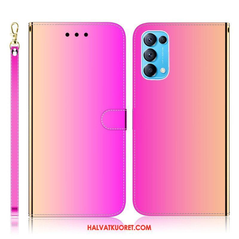 Kotelot Oppo Find X3 Lite Keinonahkainen Peilin Kansi