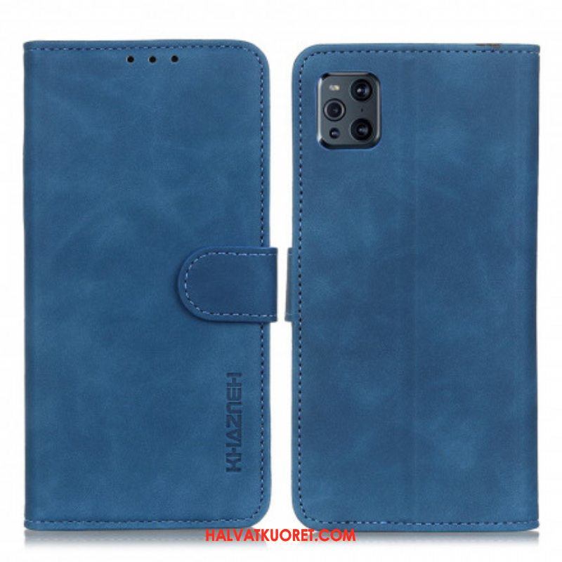 Kotelot Oppo Find X3 Pro Matta Vintage Leather Effect Khazneh