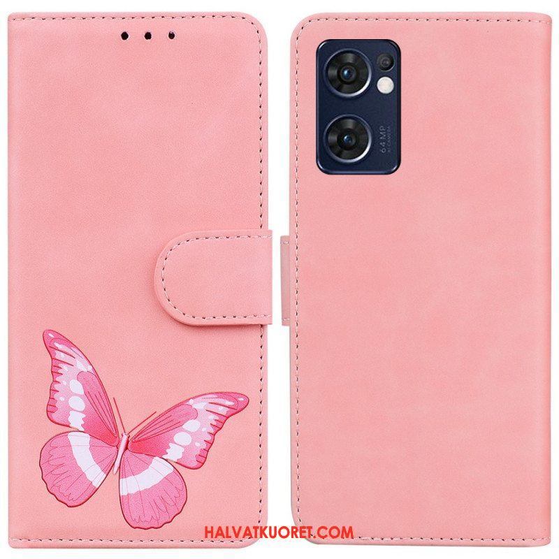 Kotelot Oppo Find X5 Lite Skin Touch Butterfly