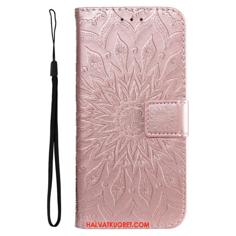 Kotelot Oppo Find X5 Lite Suojaketju Kuori Strappy Sun Mandala