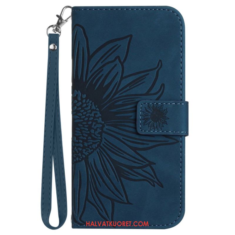 Kotelot Oppo Reno 13 5g Auringonkukkakuvio Hihnalla