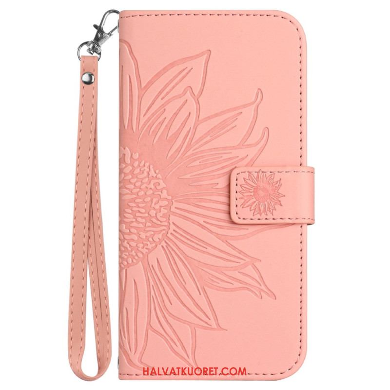 Kotelot Oppo Reno 13 5g Auringonkukkakuvio Hihnalla