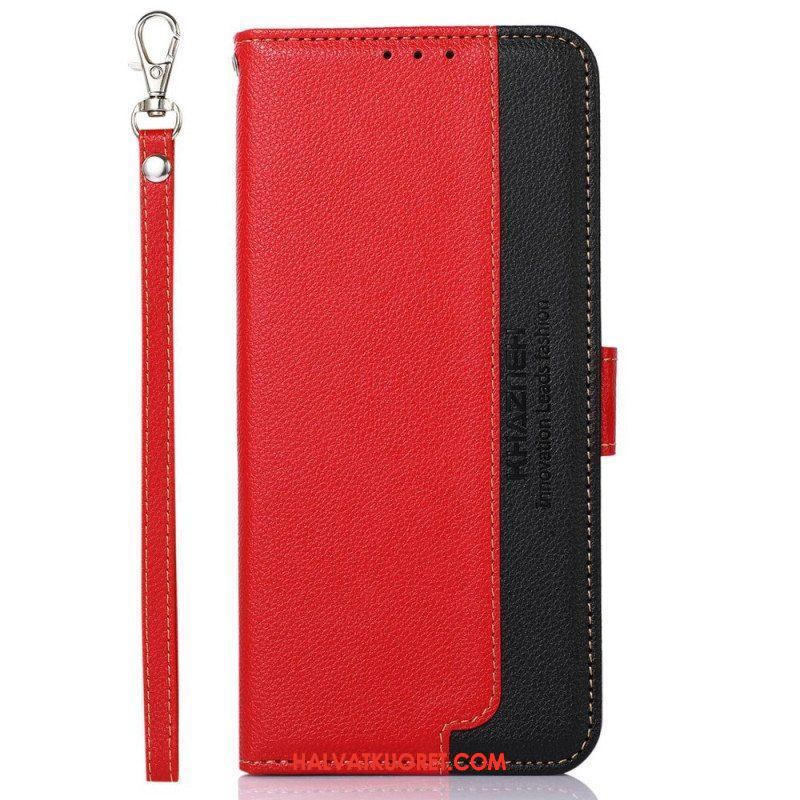 Kotelot Oppo Reno 7 Litsi Style Rfid Khazneh