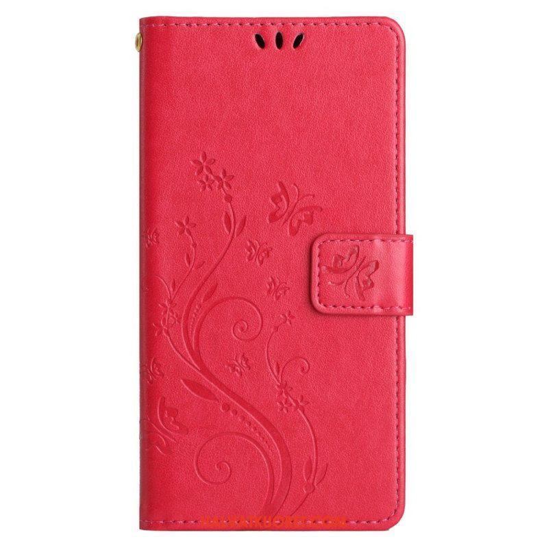 Kotelot Samsung Galaxy A14 / A14 5G Suojaketju Kuori Strappy Kukka