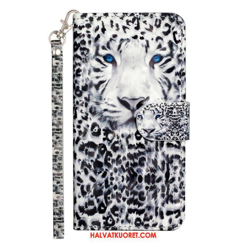 Kotelot Samsung Galaxy A14 / A14 5G Suojaketju Kuori Strappy Leopard