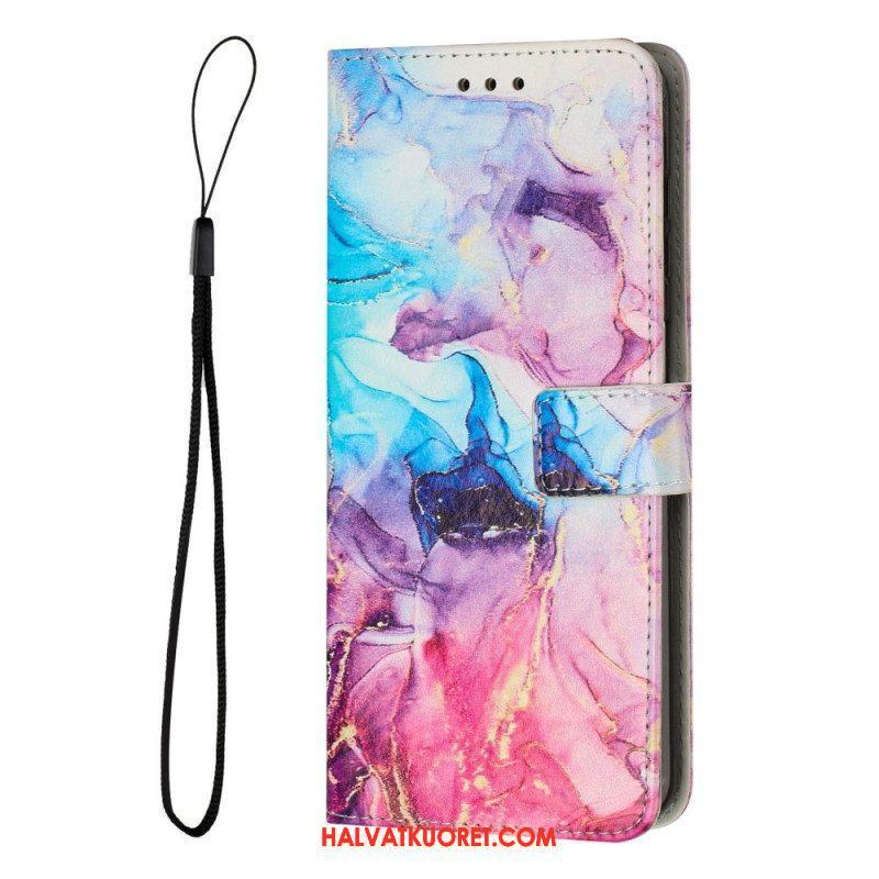 Kotelot Samsung Galaxy A14 / A14 5G Suojaketju Kuori Strip Marble