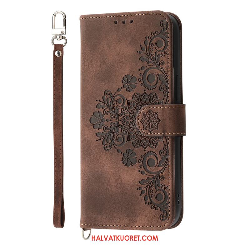 Kotelot Samsung Galaxy A17 4g / 5g Puhelinkuoret Pitsimäinen Mokkanahkakuvioinen Lompakko