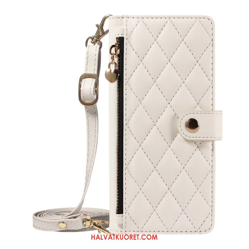 Kotelot Samsung Galaxy A17 4g / 5g Tikattu Hihnalla Ja Olkahihna Suojakuori