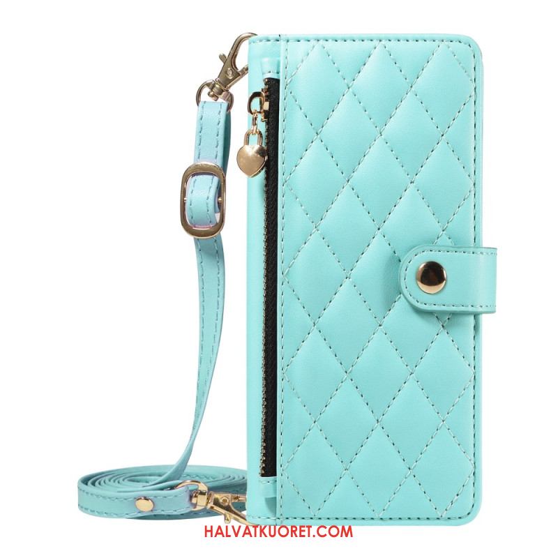 Kotelot Samsung Galaxy A17 4g / 5g Tikattu Hihnalla Ja Olkahihna Suojakuori