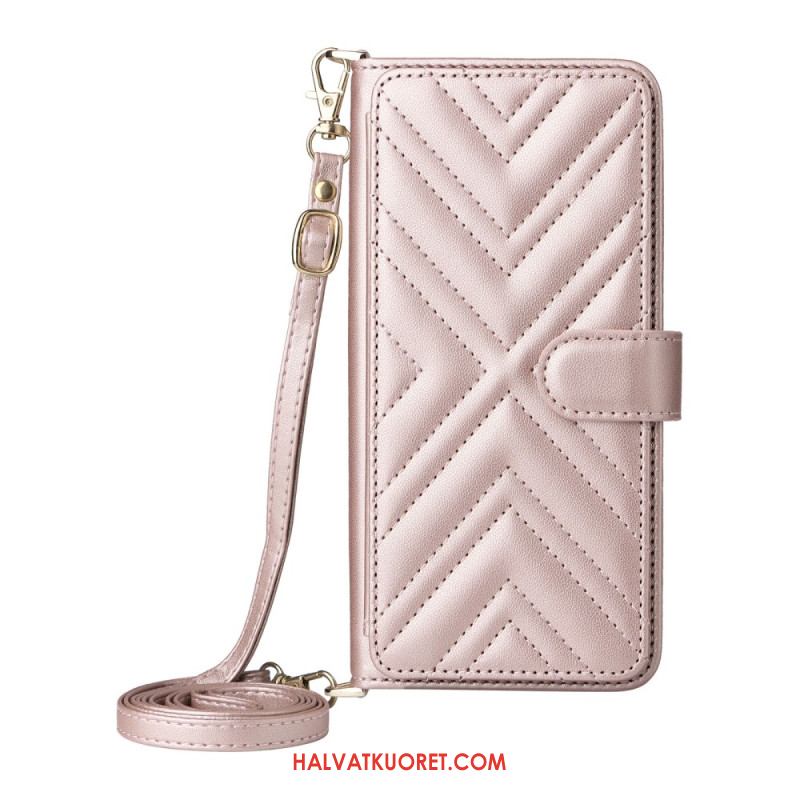 Kotelot Samsung Galaxy A17 4g / 5g Tikattu Olkahihnalla Ja Rannehihnalla