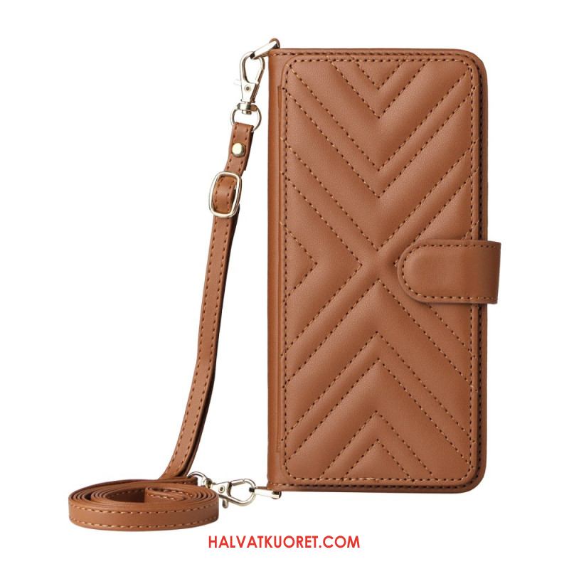Kotelot Samsung Galaxy A17 4g / 5g Tikattu Olkahihnalla Ja Rannehihnalla