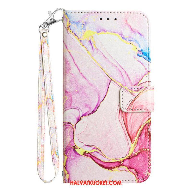 Kotelot Samsung Galaxy A54 5G Suojaketju Kuori Strip Marble