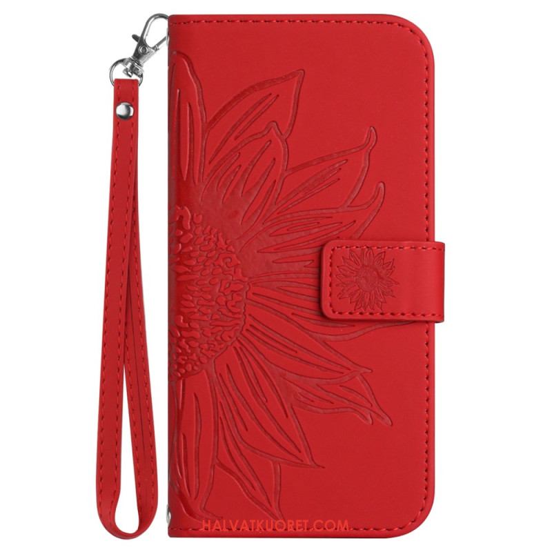 Kotelot Samsung Galaxy S25 5g Edge Auringonkukkakuvio Ja Hihna Suojakuori