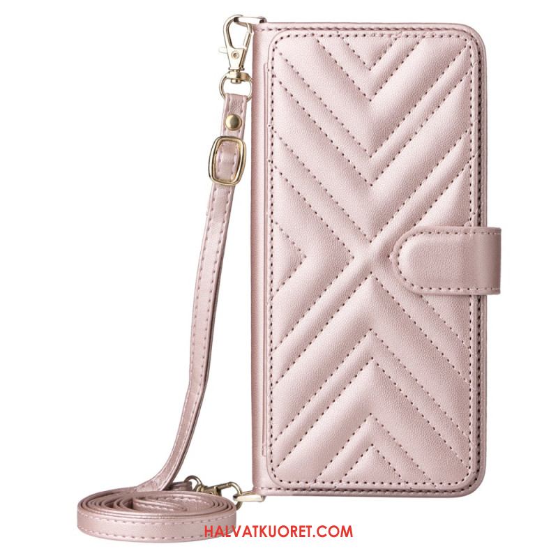 Kotelot Samsung Galaxy S25 5g Edge Puhelinkuoret Tikattu Jossa Hihna Ja Olkahihna