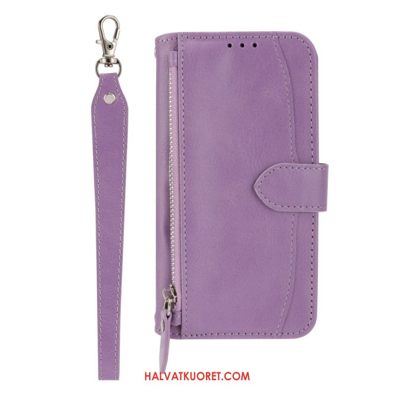 Kotelot Samsung Galaxy S25 5g Edge Vintage-lompakko Hihnalla Ja Olkahihnalla