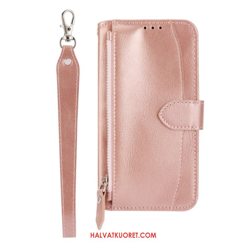 Kotelot Samsung Galaxy S25 5g Edge Vintage-lompakko Hihnalla Ja Olkahihnalla