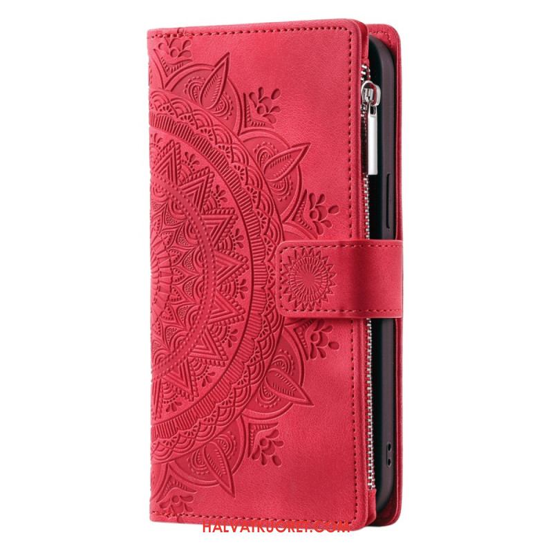 Kotelot Samsung Galaxy S25 5g Mandala-mokkanahkaefektilompakko